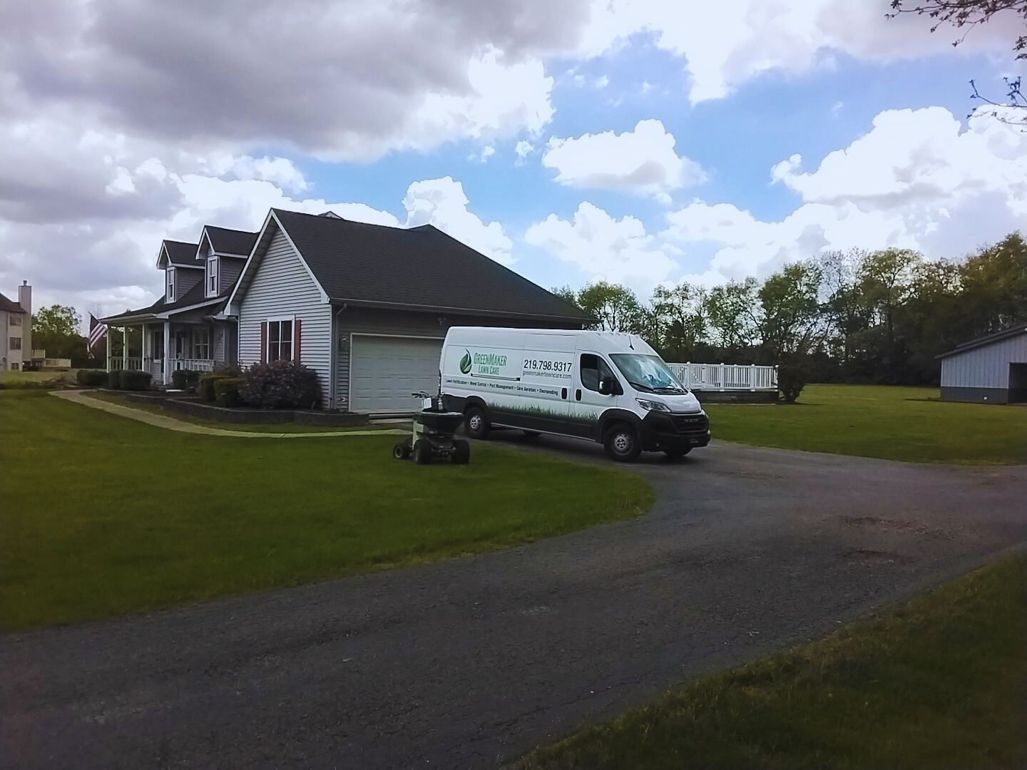 GreenMaker Lawn Care truck in NW Indiana
